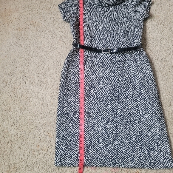 Beautiful black and white peter pan collar  Jones Newyork Dress size 6 - Picture 7 of 12